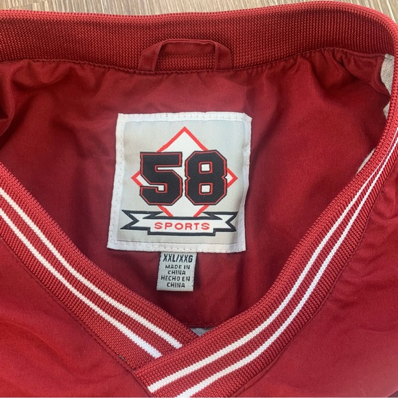 Men's Red Indiana University Sports Pullover Windbreaker Jacket Size XXL - Picture 10 of 11